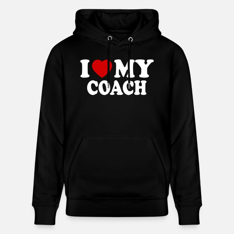 I love my coach - Sweat à capuche bio CRUISER Stanley/Stella Unisexe - noir