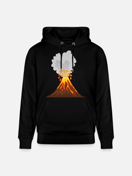 Volcán, lava, ceniza, magma, geólogo, vulcano - Sudadera con capucha ecológica unisex CRUISER de Stanley/Stella - negro