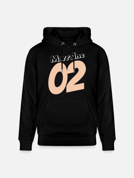 Marraine 02 en rose pêche - Sweat à capuche bio CRUISER Stanley/Stella Unisexe - noir