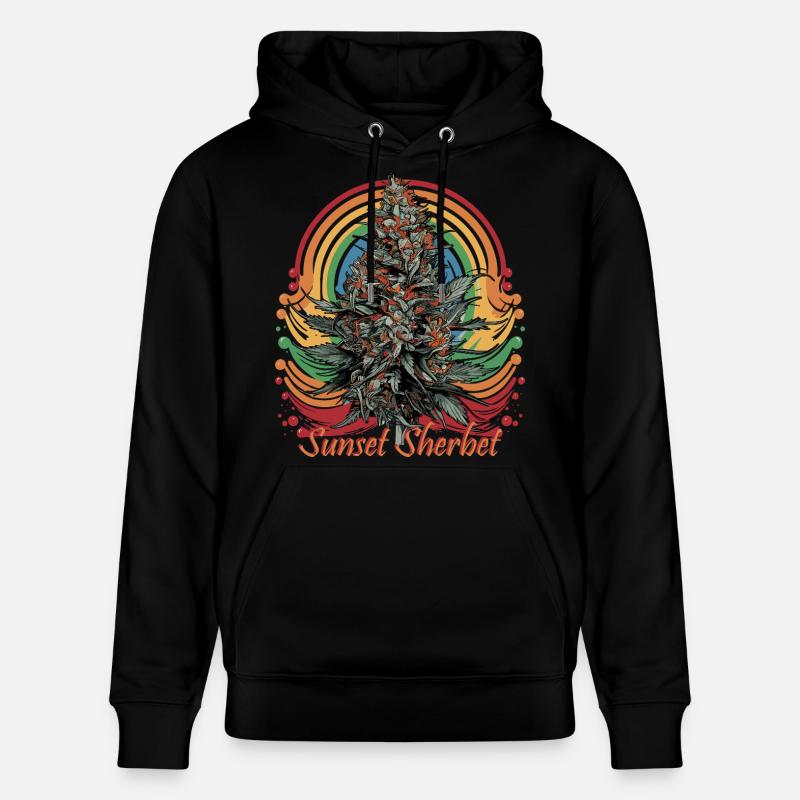 Sherbet du coucher du soleil - Sweat à capuche bio CRUISER Stanley/Stella Unisexe - noir