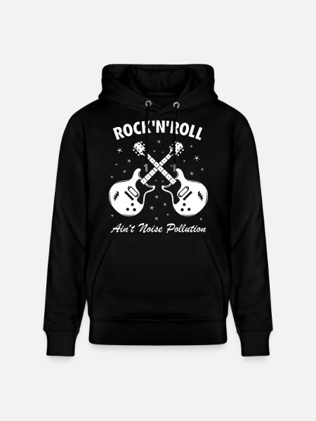 Rock 'n' roll er ikke støjforurening - Stanley/Stella CRUISER økologisk unisex-hoodie - sort