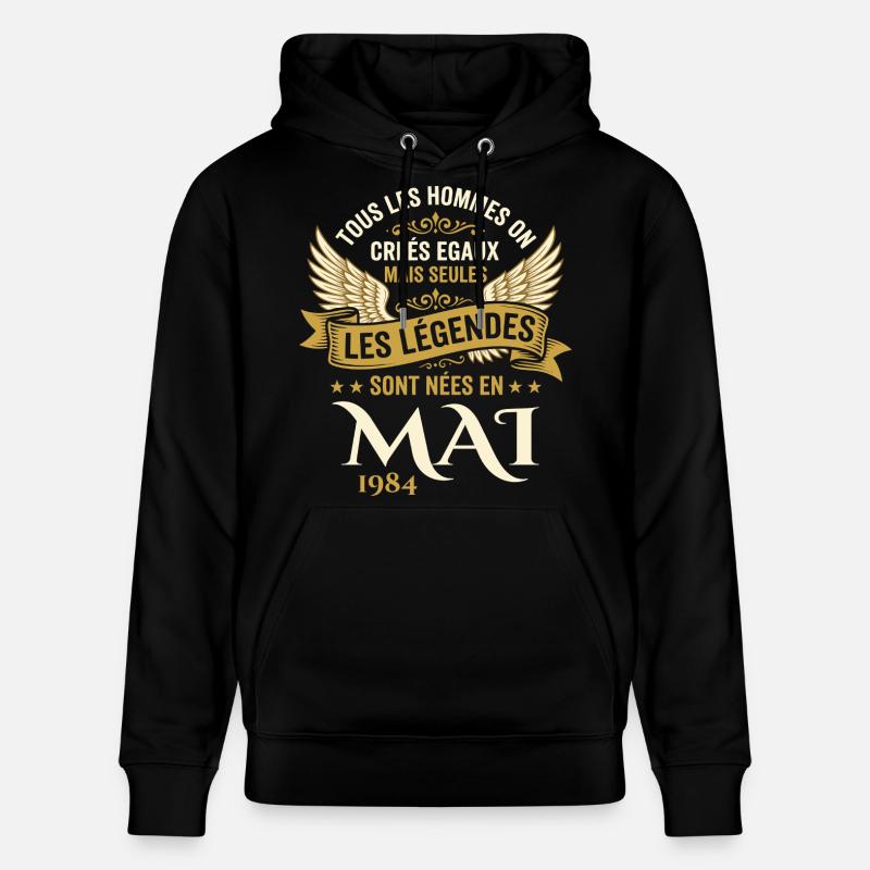 Anniversaire Mai 1984 - Sweat à capuche bio CRUISER Stanley/Stella Unisexe - noir