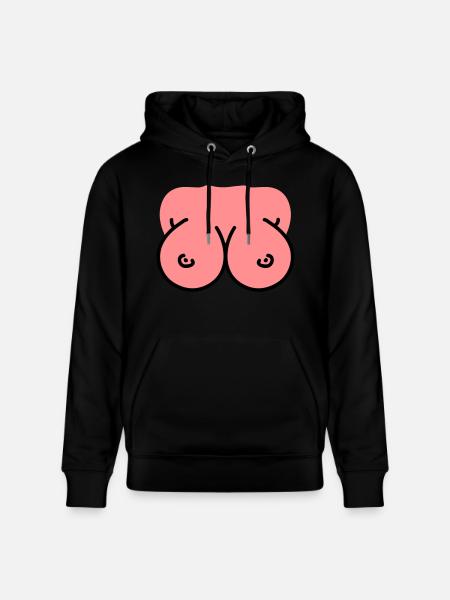Breasts - Breasts - Boobs - Stanley/Stella CRUISER Unisex Organic Hoodie - black
