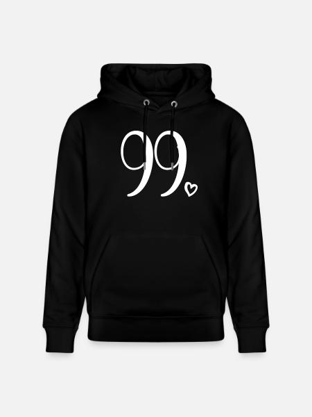 Söpö numero 99, 99 vuotta vanha, 99-vuotislahja - Stanley/Stella CRUISER unisex luomuhuppari - musta