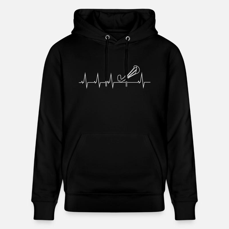 J’aime kite surf - Sweat à capuche bio CRUISER Stanley/Stella Unisexe - noir