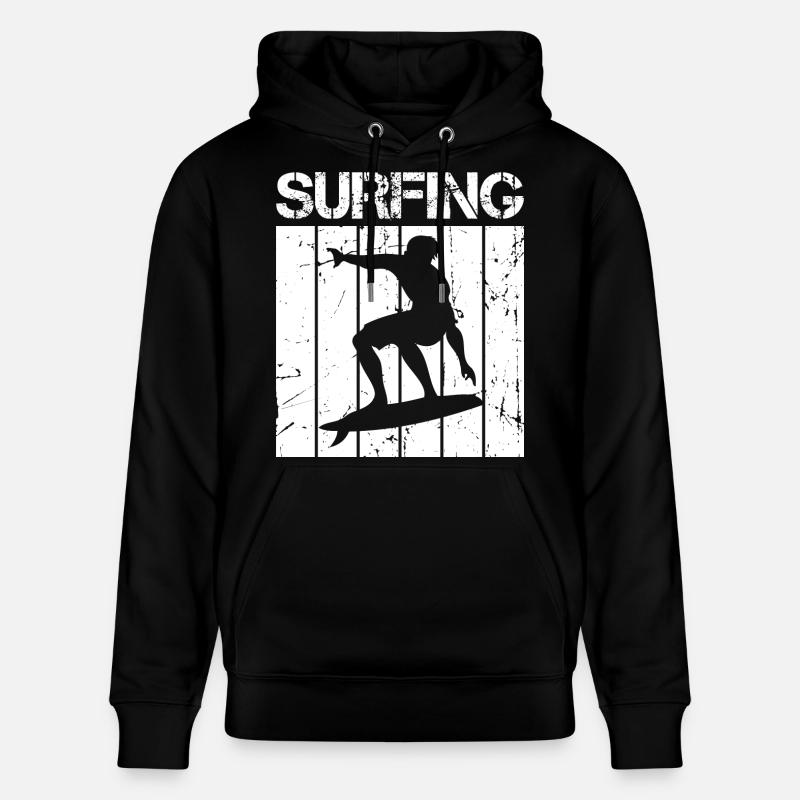 Surfeur rétro - Sweat à capuche bio CRUISER Stanley/Stella Unisexe - noir