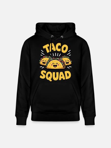 Taco Squad – Fun Fiesta Crew - Stanley/Stella CRUISER Unisex Organic Hoodie - black