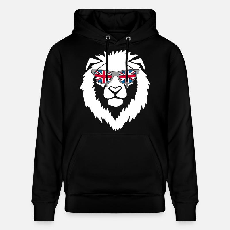 Lion du Royaume-Uni blanc - Sweat à capuche bio CRUISER Stanley/Stella Unisexe - noir