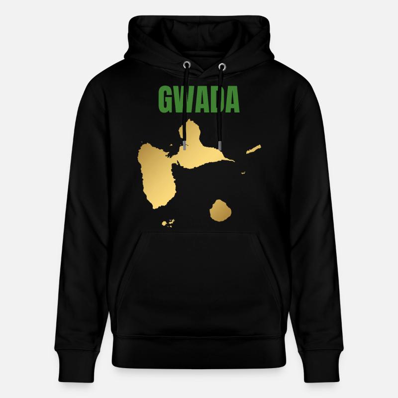 T-shirt GWADA carte dorée Antilles - Sweat à capuche bio CRUISER Stanley/Stella Unisexe - noir