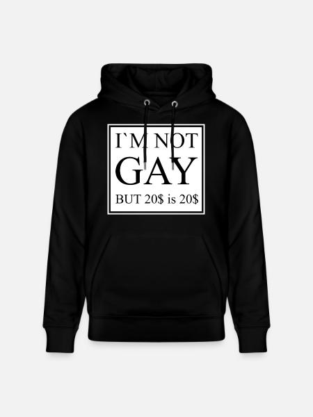 Im not gay - Stanley/Stella CRUISER Unisex Organic Hoodie - black