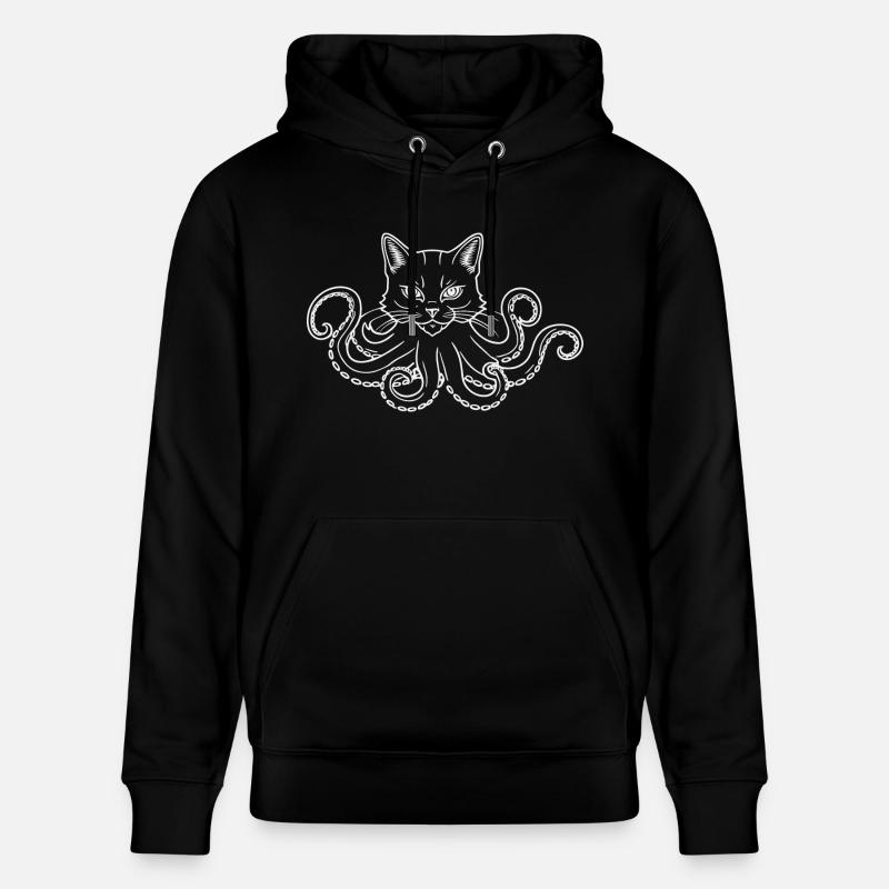 Chat Pieuvre - Sweat à capuche bio CRUISER Stanley/Stella Unisexe - noir