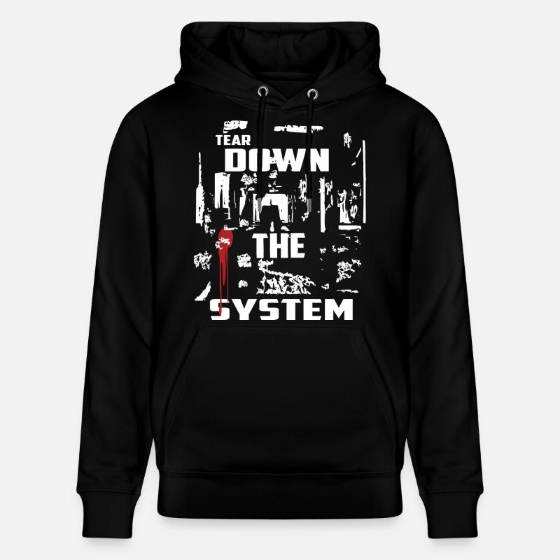 Zerstören Sie das System - Stanley/Stella Unisex Bio-Hoodie CRUISER  - Schwarz
