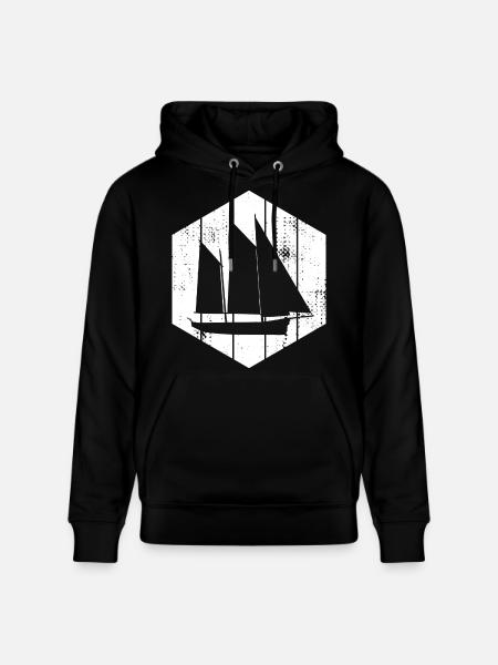 Sailboat - Stanley/Stella CRUISER Unisex Organic Hoodie - black
