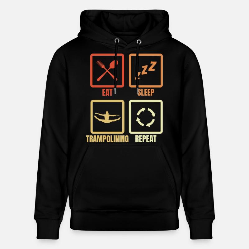 Manger Sommeil Trampoline Répéter - Sweat à capuche bio CRUISER Stanley/Stella Unisexe - noir