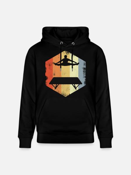 Trampoline athlete sketch - Stanley/Stella CRUISER Unisex Organic Hoodie - black