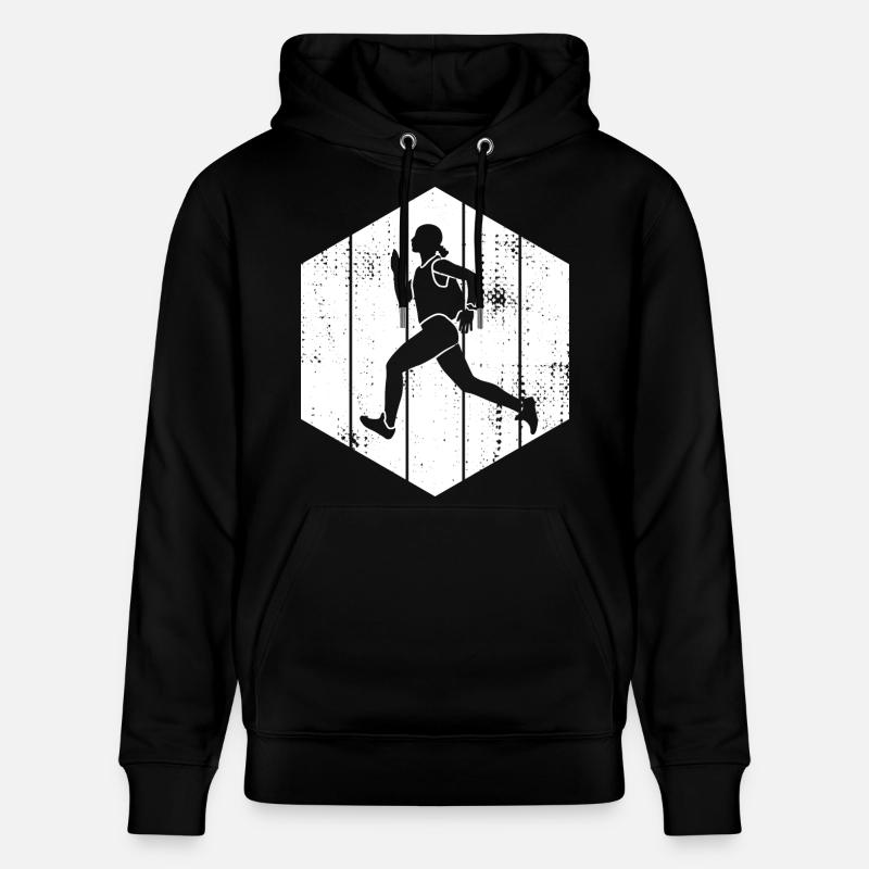 Läufer Mädchen - Stanley/Stella Unisex Bio-Hoodie CRUISER - Schwarz