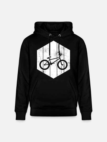 BMX Wheel Sketch - Stanley/Stella CRUISER Unisex Organic Hoodie - black