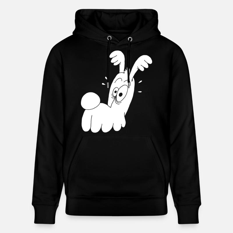 Chien blanc rigolo - Sweat à capuche bio CRUISER Stanley/Stella Unisexe - noir