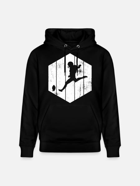 Footballer Sketch - Stanley/Stella CRUISER Unisex Organic Hoodie - black