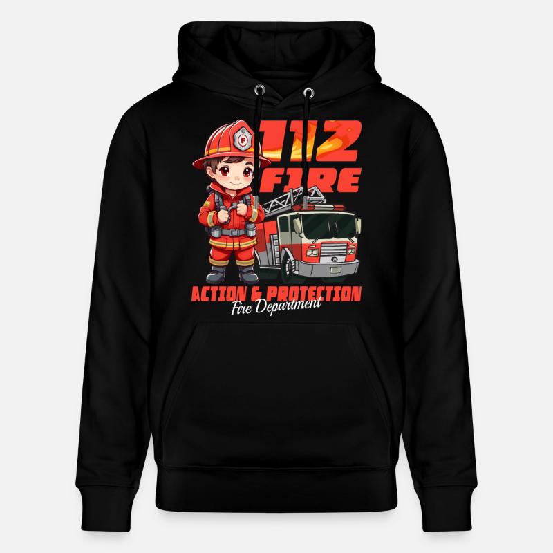 Petit pompier - Sweat à capuche bio CRUISER Stanley/Stella Unisexe - noir