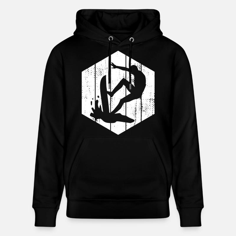 Croquis de surfeur - Sweat à capuche bio CRUISER Stanley/Stella Unisexe - noir