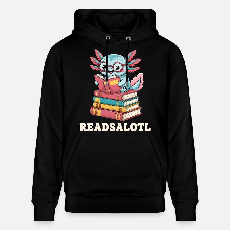 Readsalotl Axolotl Lecture Livres - Sweat à capuche bio CRUISER Stanley/Stella Unisexe - noir
