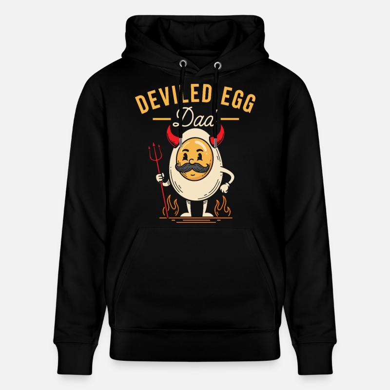 Deviled Egg Dad Thanskgiving Dinner - Stanley/Stella CRUISER Unisex Organic Hoodie - black