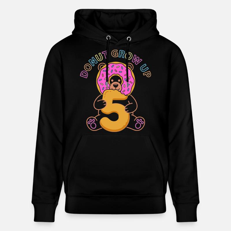 Donut Grow Up 5th Birthday Bear - Sweat à capuche bio CRUISER Stanley/Stella Unisexe - noir