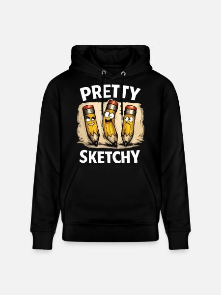 Pretty Sketchy Pretty Sketchy Pencils - Stanley/Stella CRUISER Unisex Organic Hoodie - black