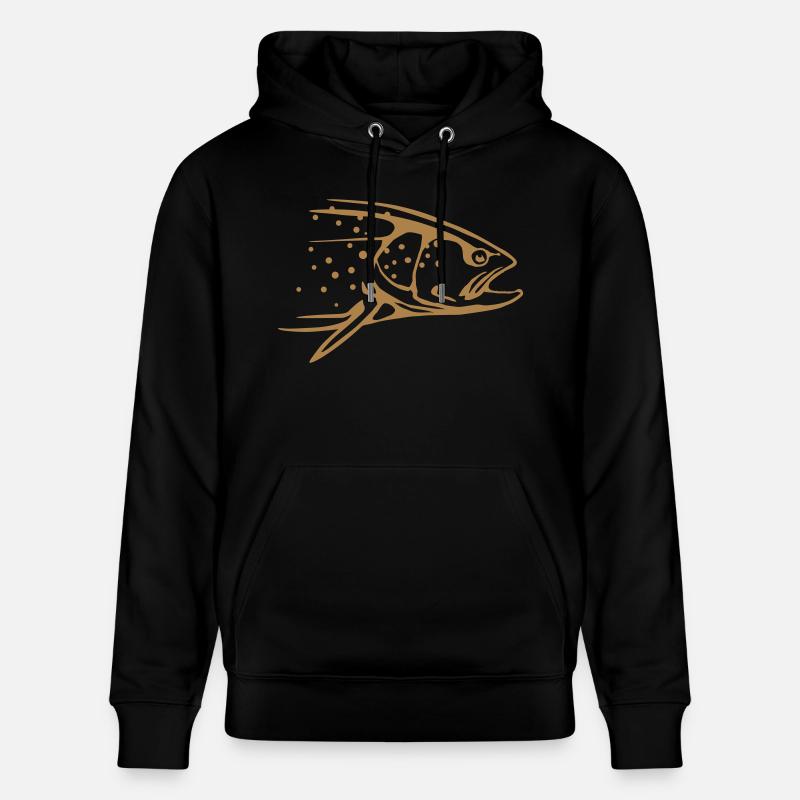 Forelle - Stanley/Stella Unisex Bio-Hoodie CRUISER  - Schwarz