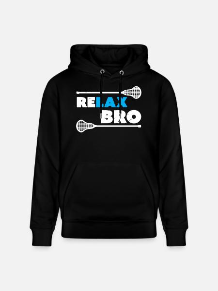 Relax Bro Lacrosse - Stanley/Stella CRUISER Unisex Organic Hoodie - black