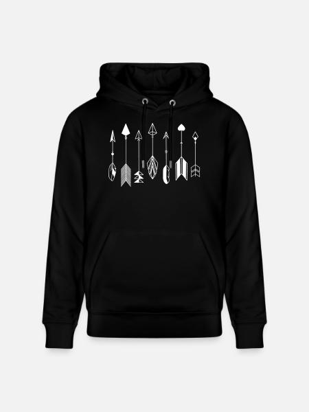 Archery Be Brave Little Archer - Stanley/Stella CRUISER Unisex Organic Hoodie - black