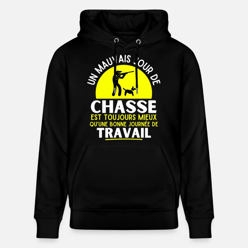chasse, chasseur, fan de chasse - Sweat à capuche bio CRUISER Stanley/Stella Unisexe - noir