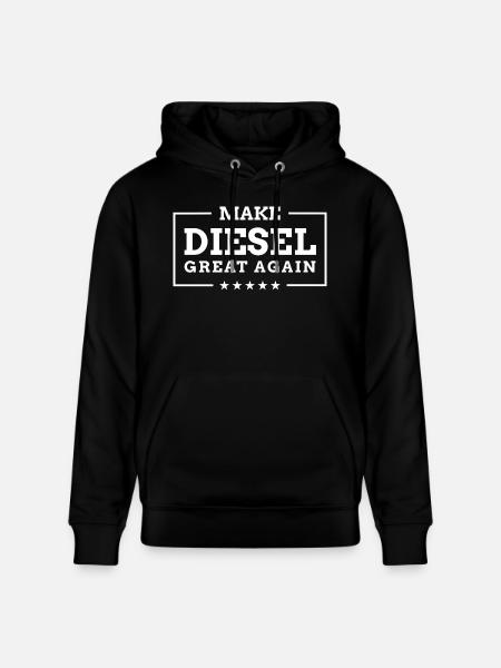 Make Diesel Great Again - Lustiger Abgasskandal - Stanley/Stella Unisex Bio-Hoodie CRUISER - Schwarz