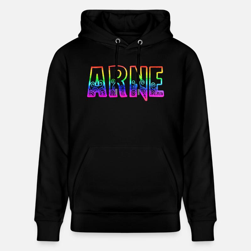 arne rs arc-en-ciel - Sweat à capuche bio CRUISER Stanley/Stella Unisexe - noir