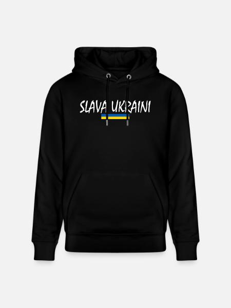 Slava ukraini - Stanley/Stella CRUISER Unisex Organic Hoodie - black