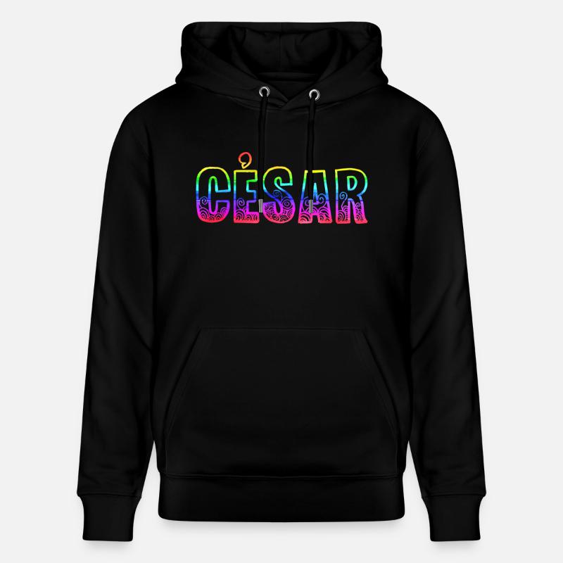 César RS Arc-en-ciel - Sweat à capuche bio CRUISER Stanley/Stella Unisexe - noir