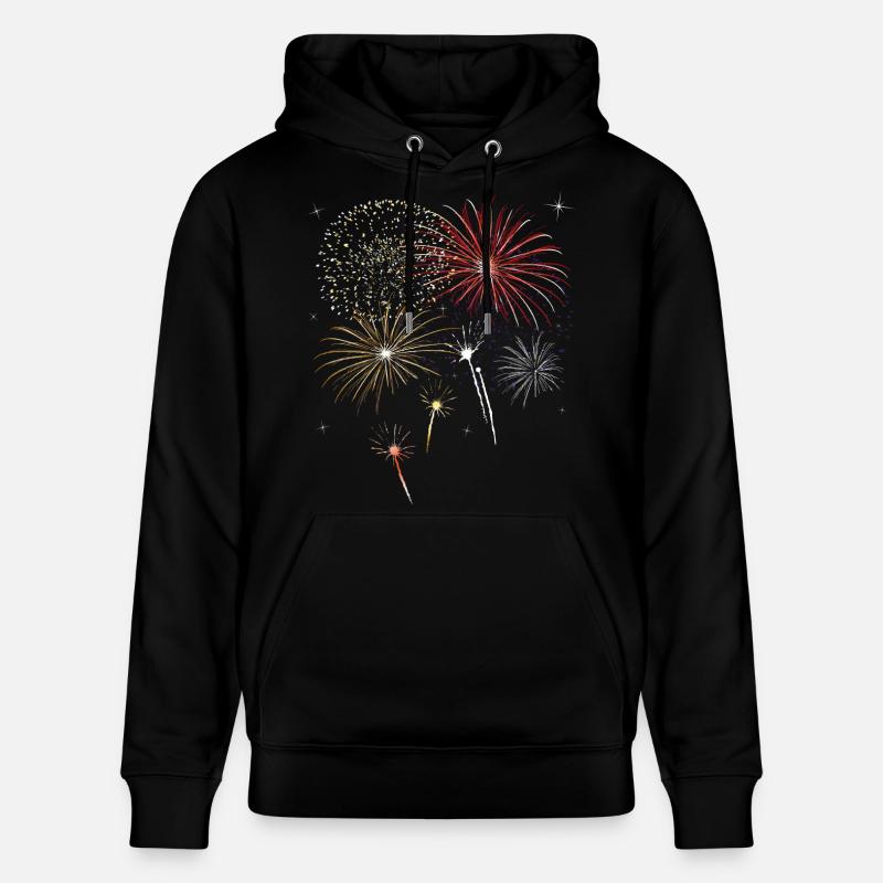 Feux d'artifice le jour de l'an - Sweat à capuche bio CRUISER Stanley/Stella Unisexe - noir