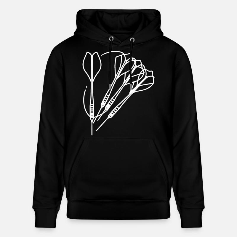 Dessin de fléchettes - Sweat à capuche bio CRUISER Stanley/Stella Unisexe - noir