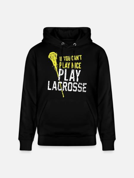 Play Lacrosse - Stanley/Stella CRUISER Unisex Organic Hoodie - black