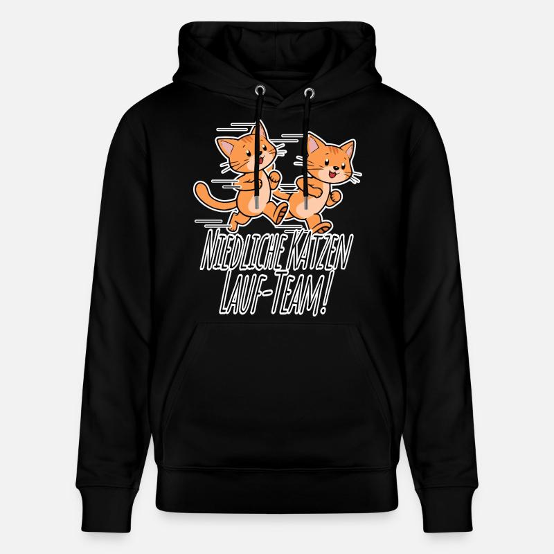 Équipe de course des chats mignons ! - Sweat à capuche bio CRUISER Stanley/Stella Unisexe - noir