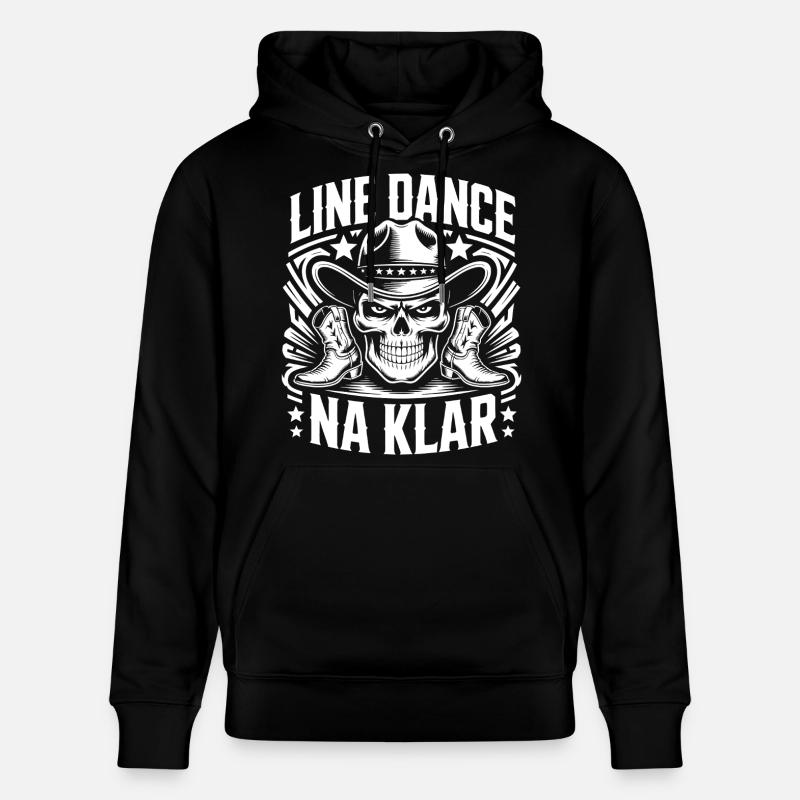 Cowboy en Ligne de Crâne - Sweat à capuche bio CRUISER Stanley/Stella Unisexe - noir