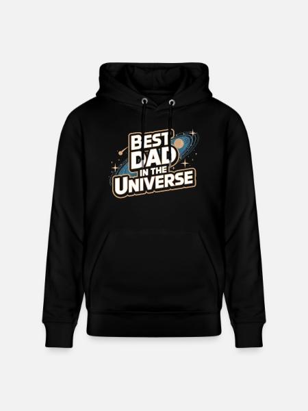 Bedste fargave Bedste far Galaxy Universe - Stanley/Stella CRUISER økologisk unisex-hoodie - sort