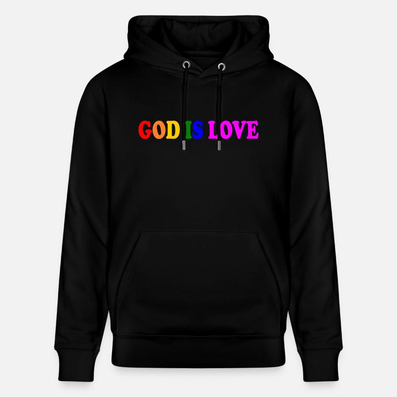 God is love - Sweat à capuche bio CRUISER Stanley/Stella Unisexe - noir