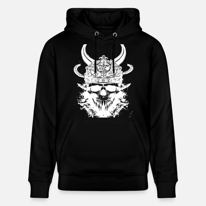 Wikinger Schädel - Stanley/Stella Unisex Bio-Hoodie CRUISER - Schwarz