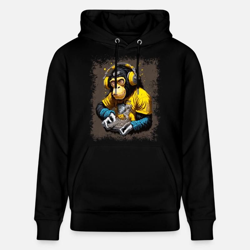 DJ Monkey - Sweat à capuche bio CRUISER Stanley/Stella Unisexe - noir