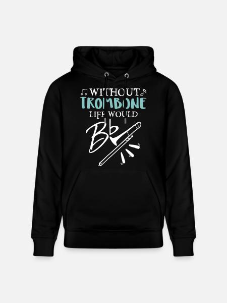 Life Without Trombone - Stanley/Stella CRUISER Unisex Organic Hoodie - black