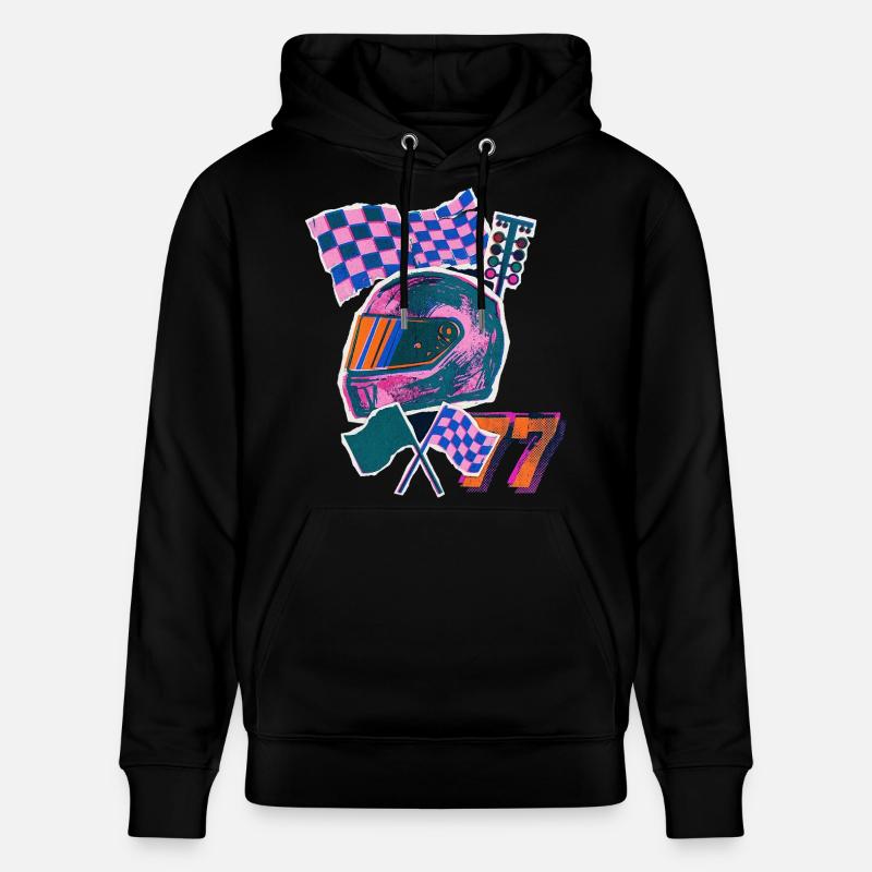 Retro Wave Driver - Stanley/Stella Unisex Bio-Hoodie CRUISER  - Schwarz
