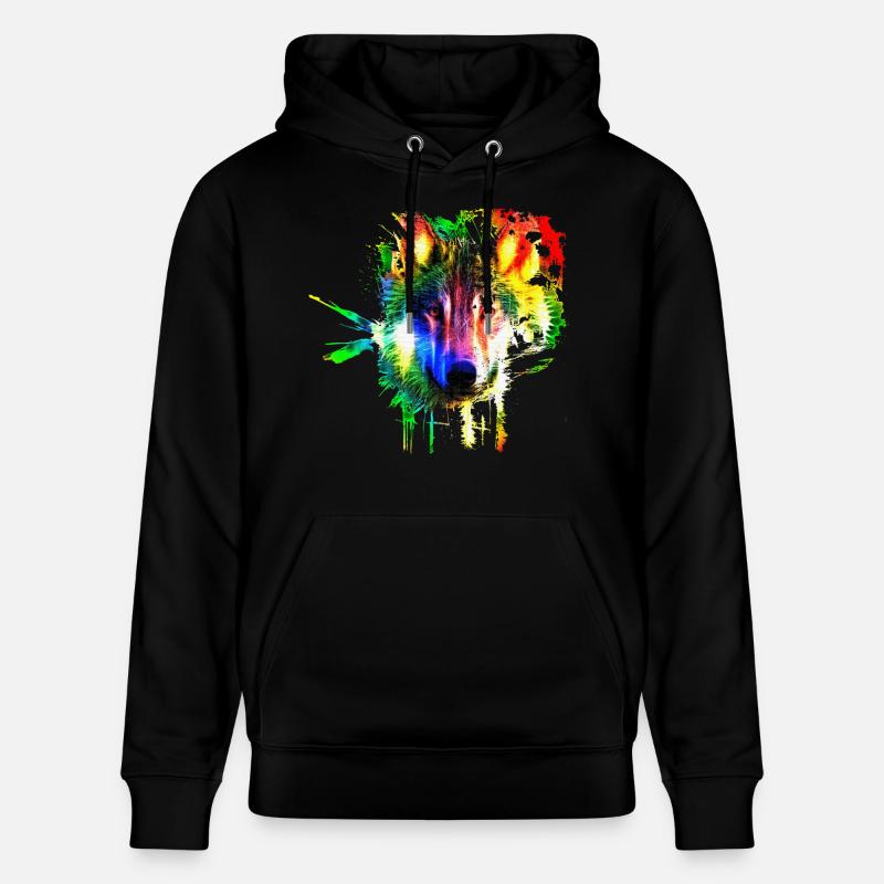 Wolf Splash Moderne - Sweat à capuche bio CRUISER Stanley/Stella Unisexe - noir