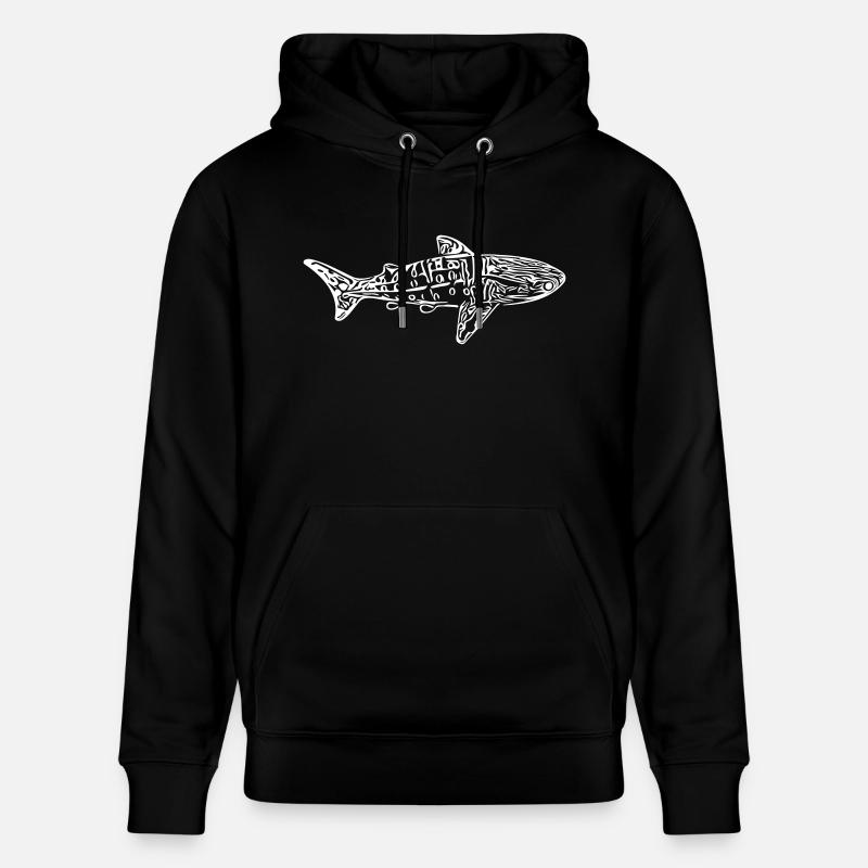 Walhai - Vector Design - Stanley/Stella Unisex Bio-Hoodie CRUISER  - Schwarz